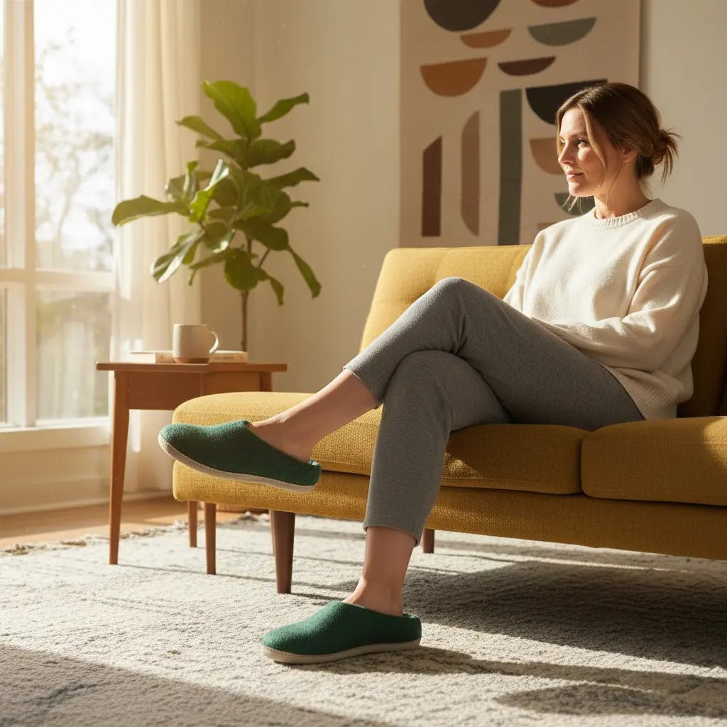 Womens Astoria Wool House Slippers - Paranoid Ranch