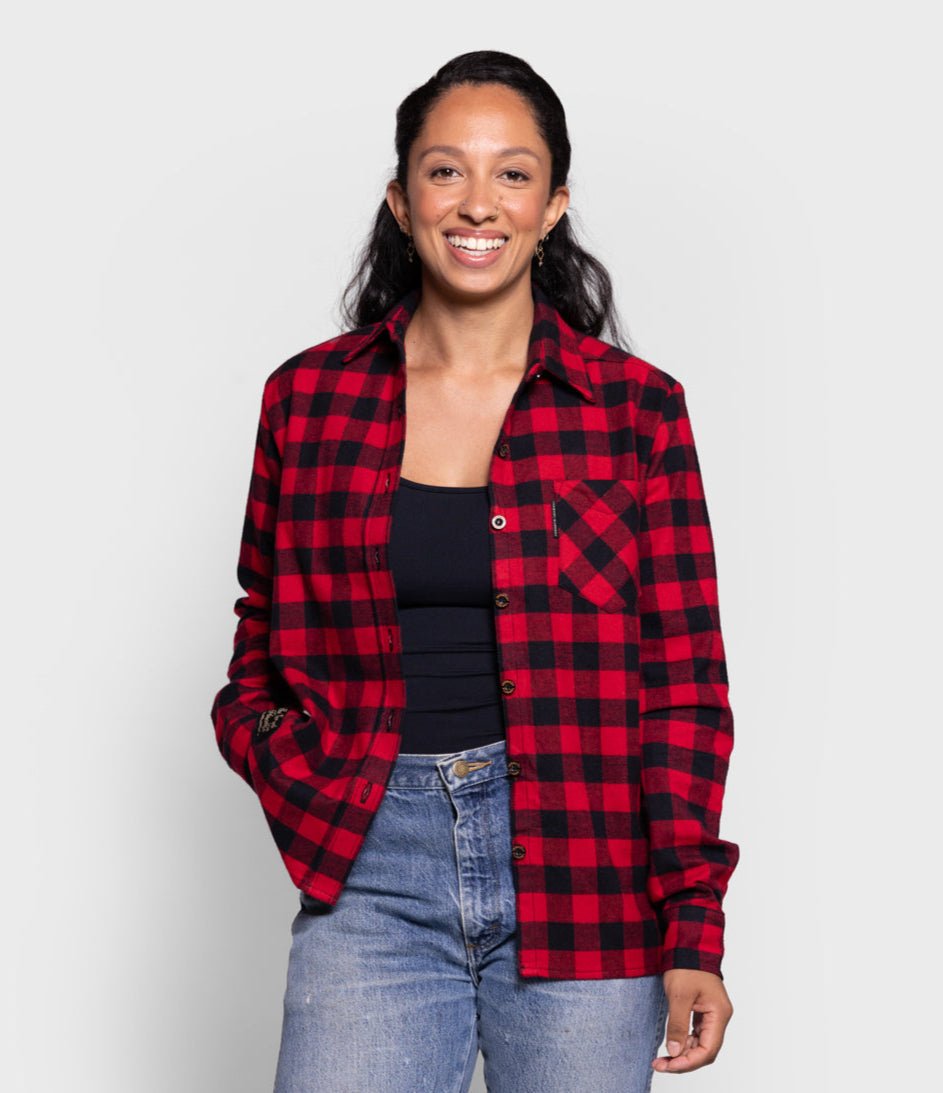Women's Classic Flannel Shirt - Red Buffalo - Paranoid Ranch