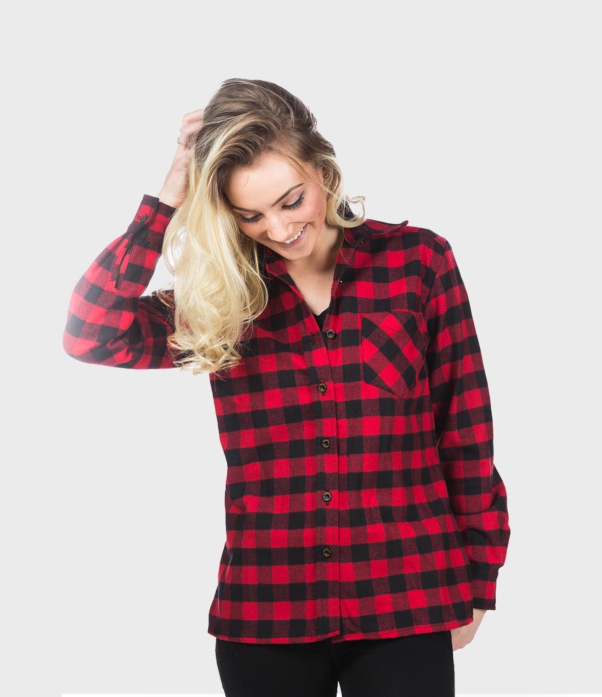 Women's Classic Flannel Shirt - Red Buffalo - Paranoid Ranch
