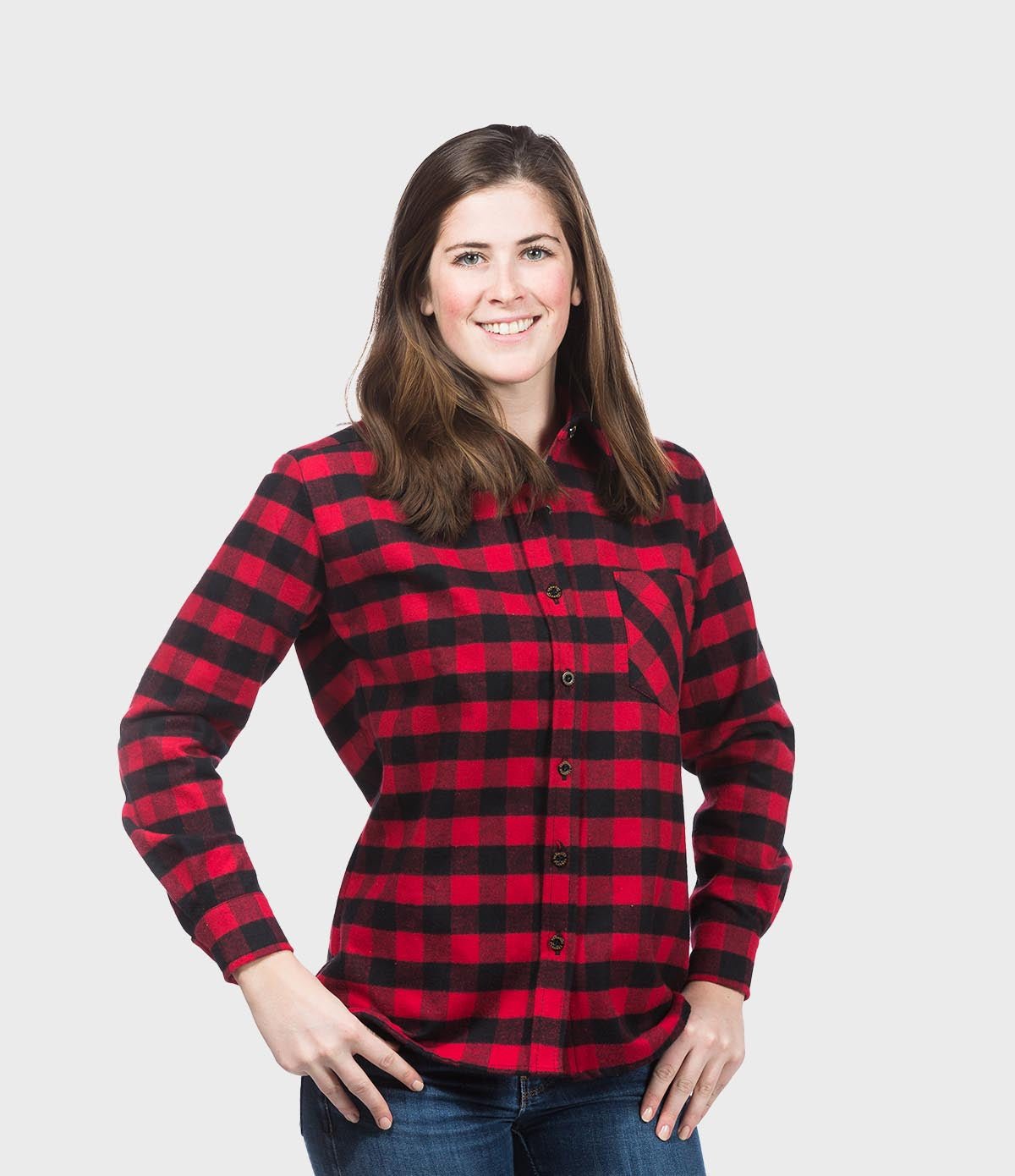 Women's Classic Flannel Shirt - Red Buffalo - Paranoid Ranch