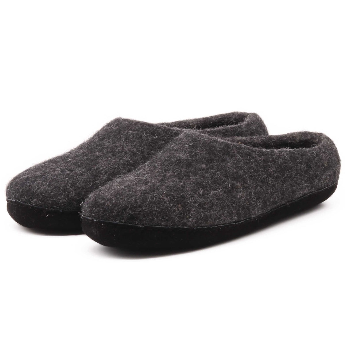 Womens Newport Noir Wool House Shoe - Paranoid Ranch