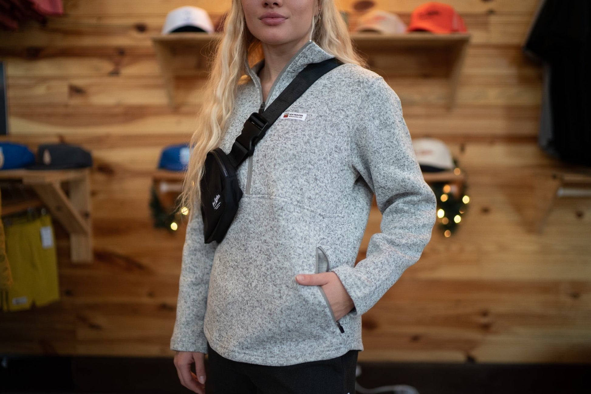 Women's Premium 1/4 Zip Pullover (Ash) - Paranoid Ranch
