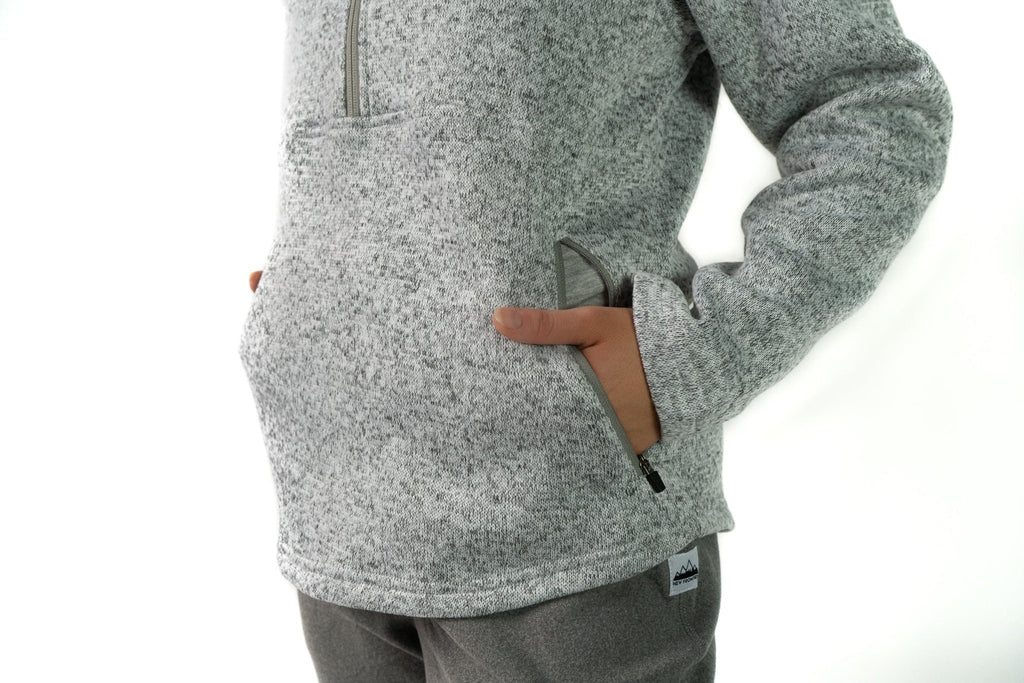 Women's Premium 1/4 Zip Pullover (Ash) - Paranoid Ranch