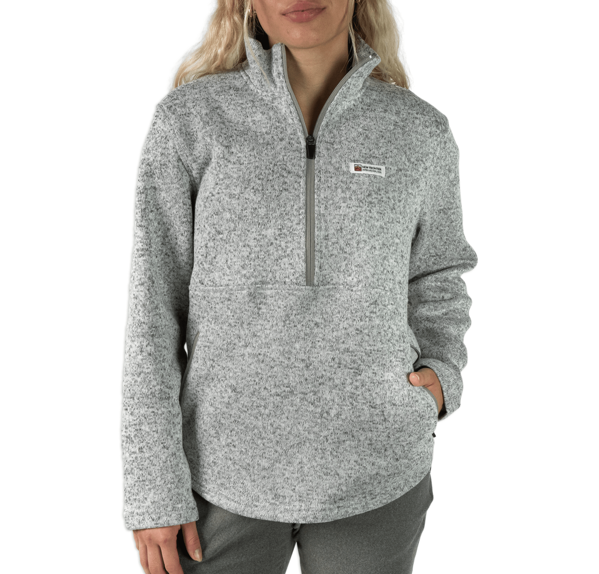 Women's Premium 1/4 Zip Pullover (Ash) - Paranoid Ranch