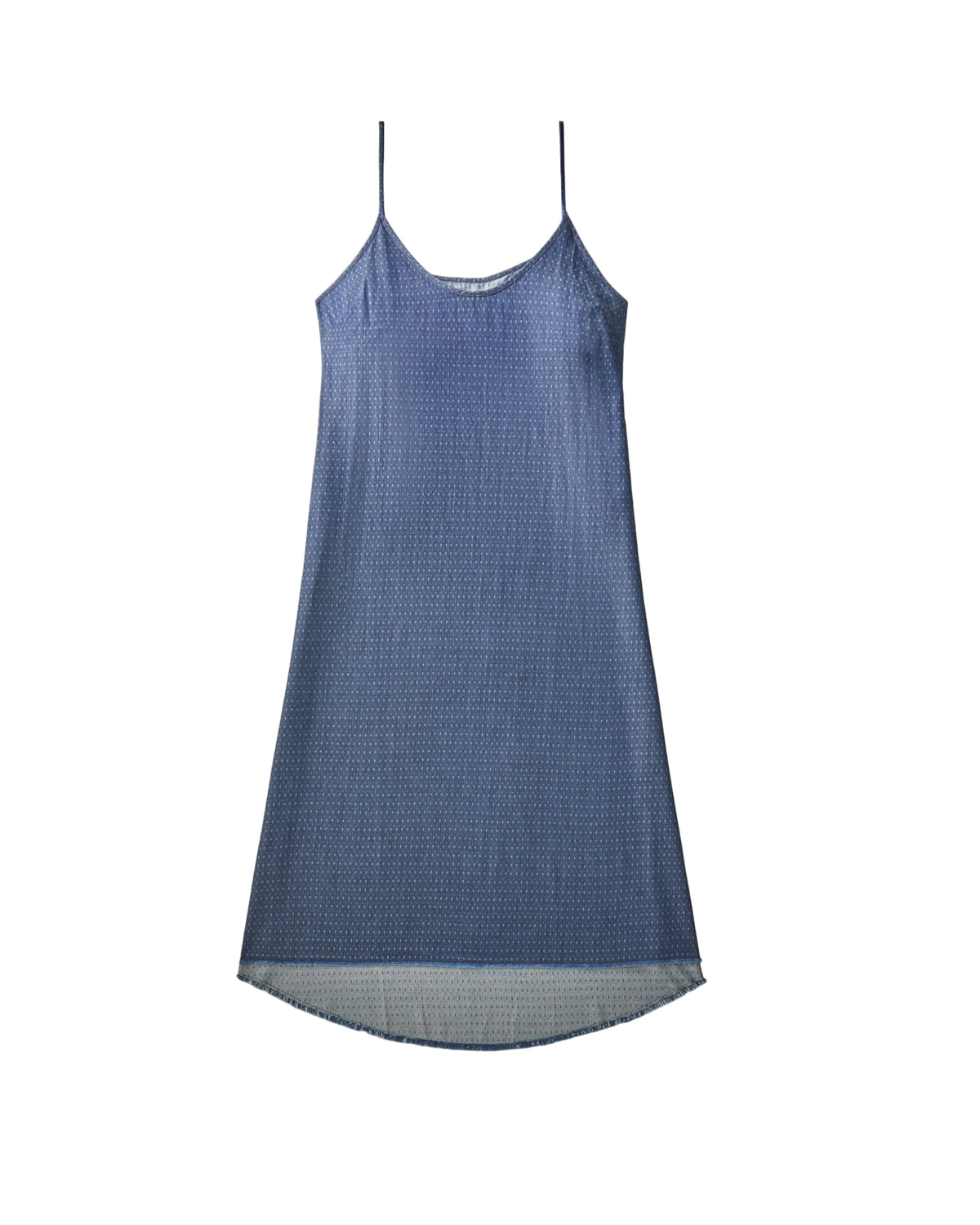 Sonya Slip Dress in Denim Jacquard