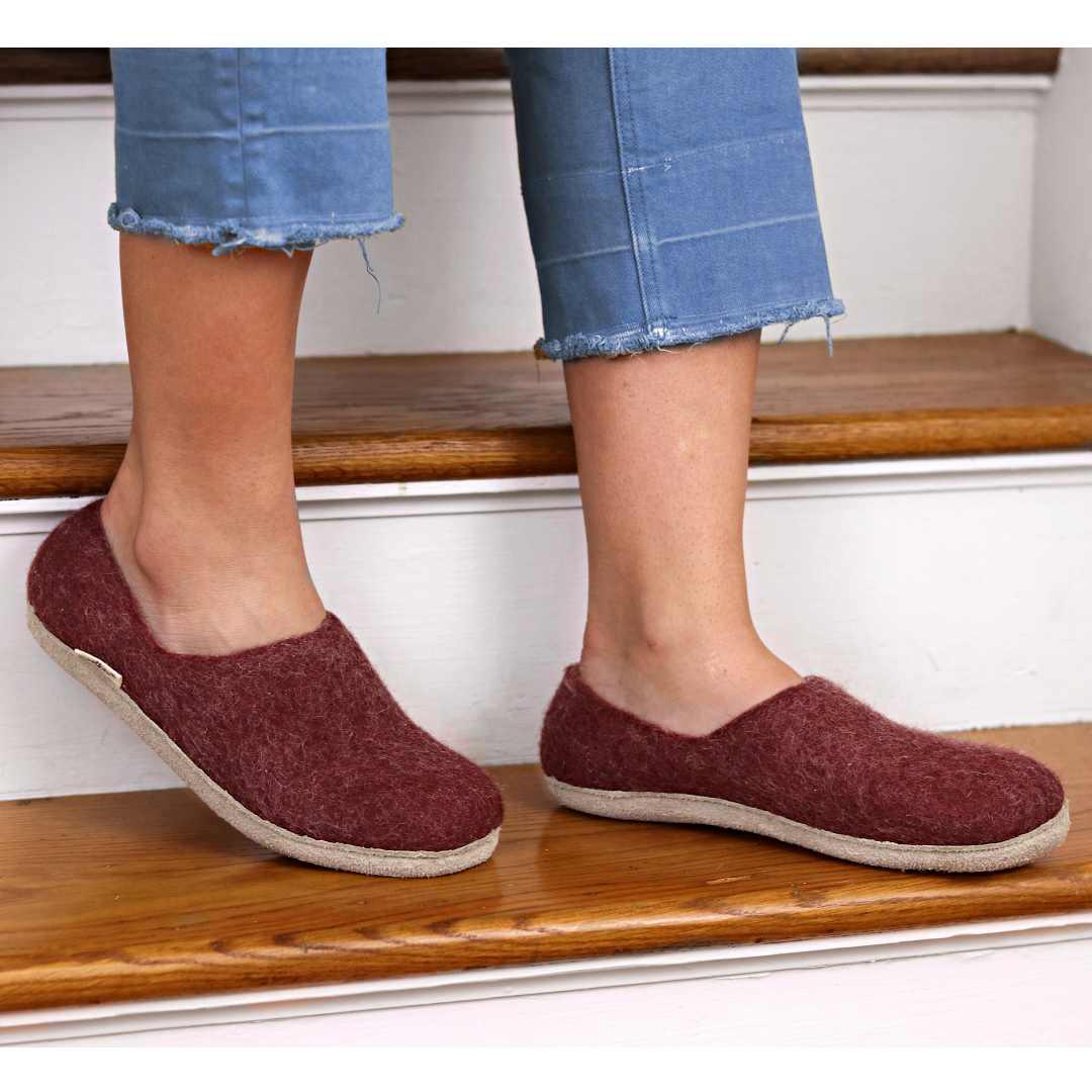 Womens Victoria Wool House Shoe - Paranoid Ranch