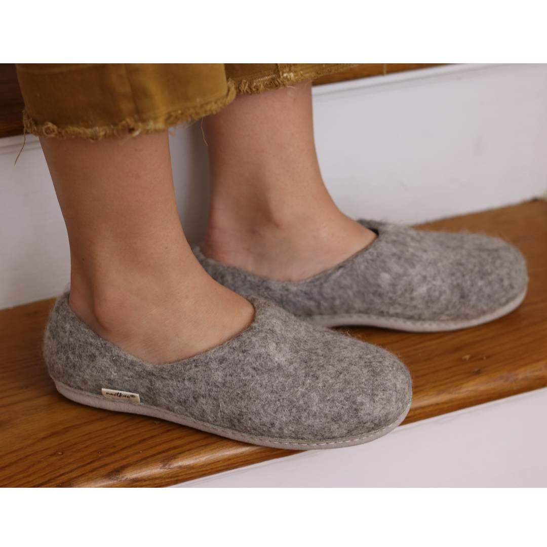 Womens Victoria Wool House Shoe - Paranoid Ranch