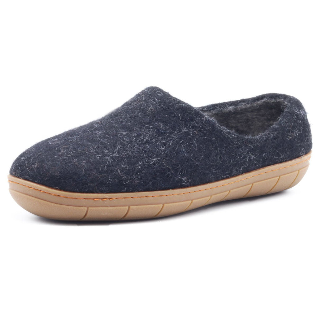 Womens Victoria Wool House Shoe with Rubber Sole - Paranoid Ranch