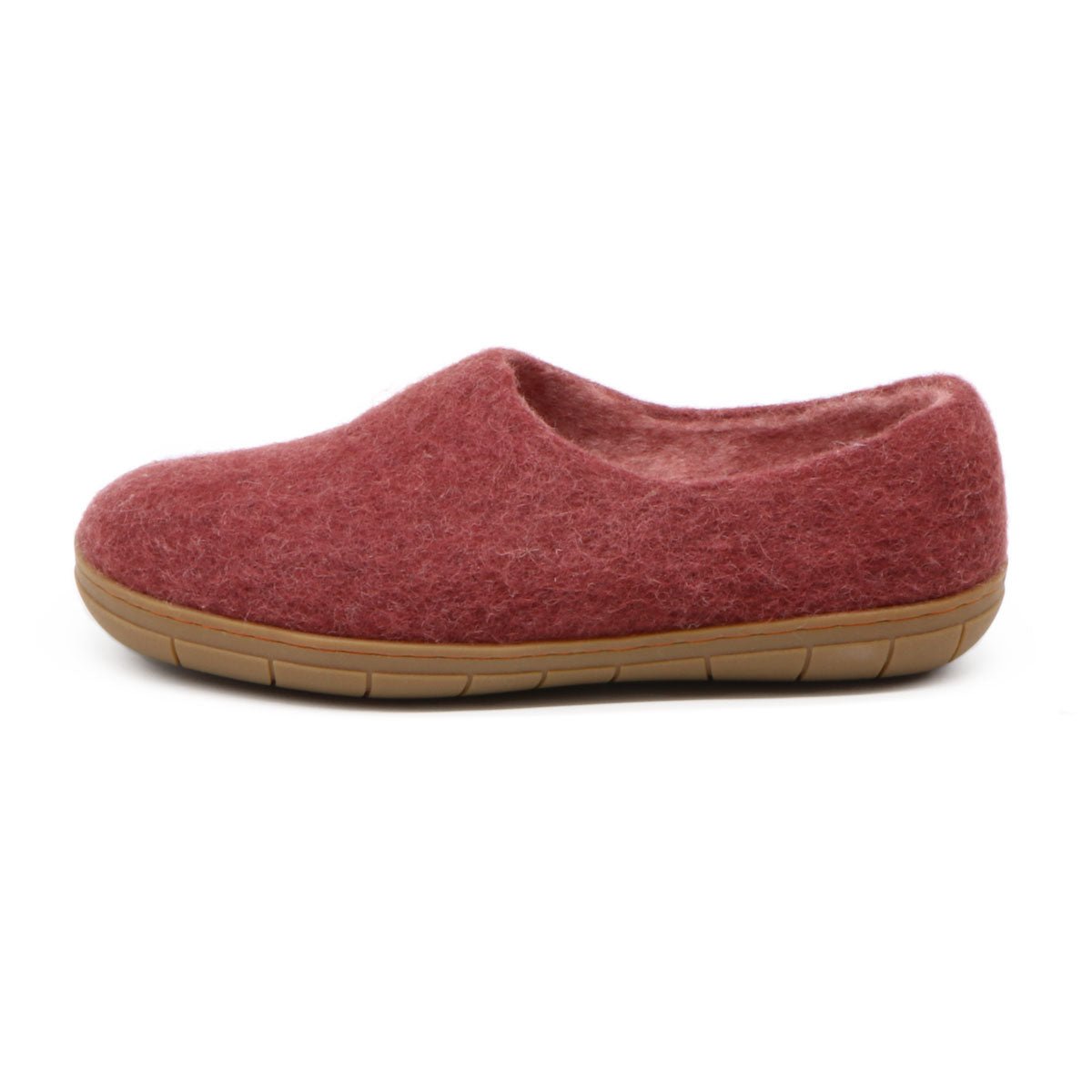 Womens Victoria Wool House Shoe with Rubber Sole - Paranoid Ranch