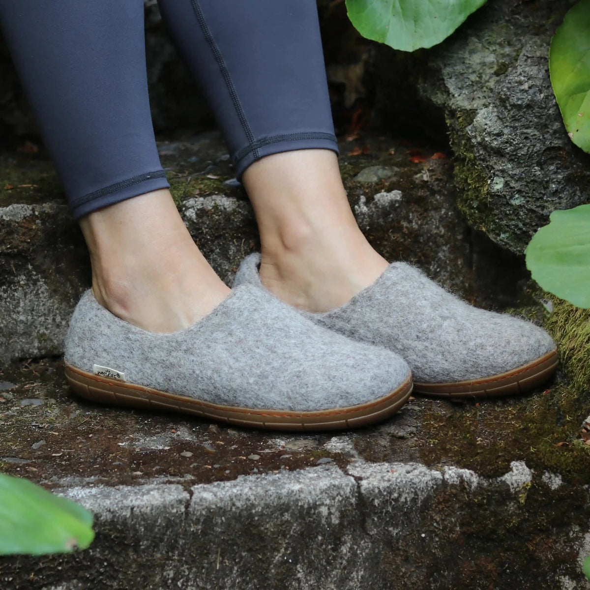 Womens Victoria Wool House Shoe with Rubber Sole - Paranoid Ranch