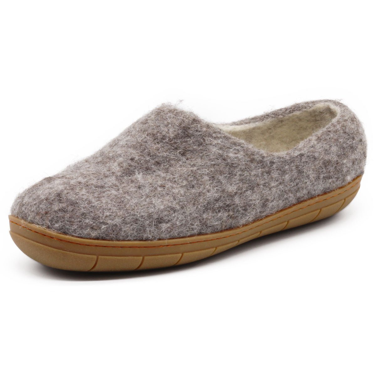Womens Victoria Wool House Shoe with Rubber Sole - Paranoid Ranch
