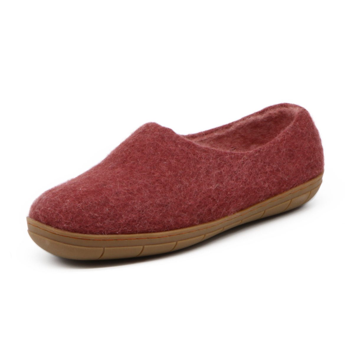 Womens Victoria Wool House Shoe with Rubber Sole - Paranoid Ranch
