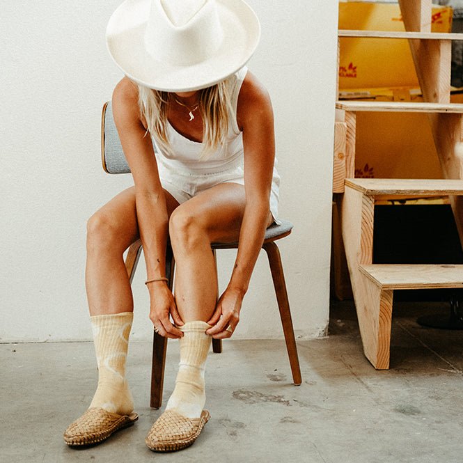 Women's Woven City Slide in Honey - Paranoid Ranch