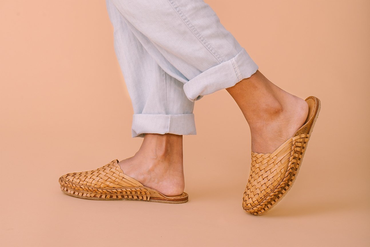 Women's Woven City Slide in Honey - Paranoid Ranch