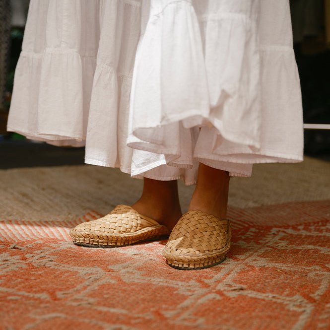 Women's Woven City Slide in Honey - Paranoid Ranch