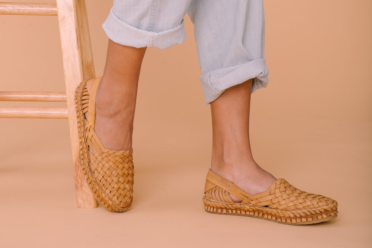 Women's Woven Shoe in Honey + No Stripes - Paranoid Ranch