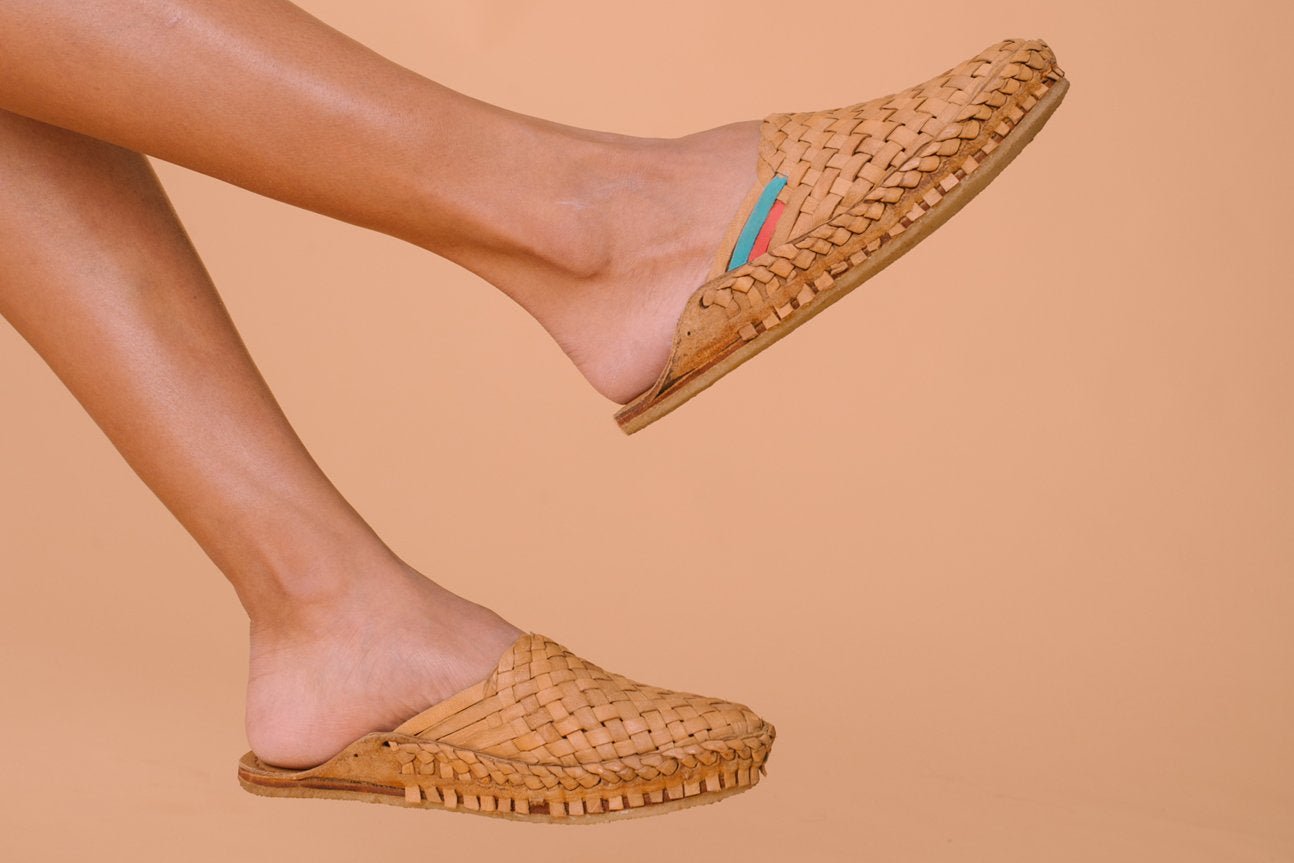 Women's Woven Slide in Honey + Stripes - Paranoid Ranch