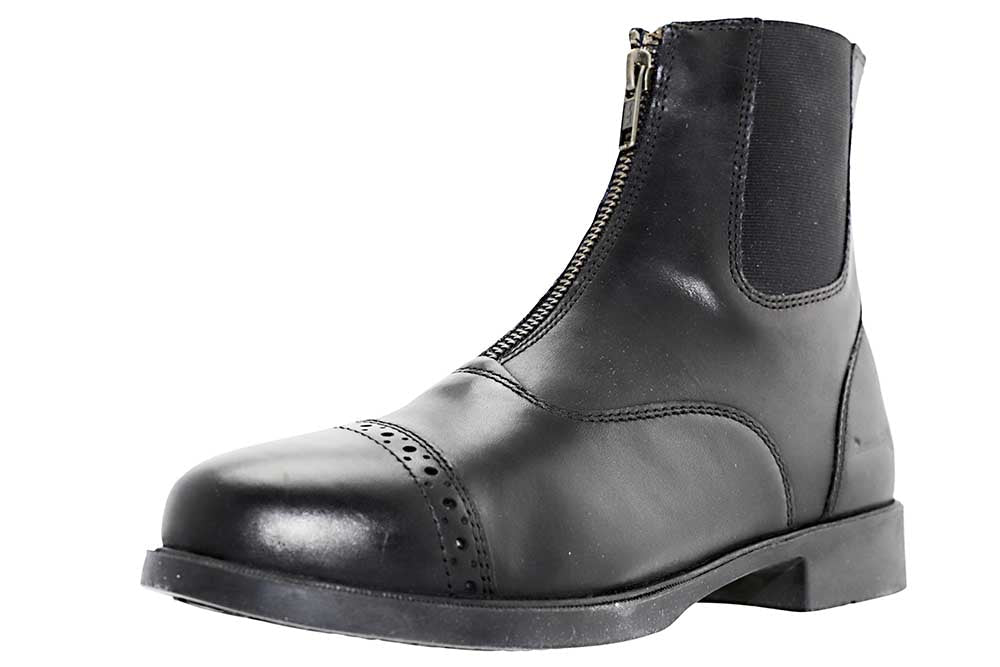 Zip - Up Leather Paddock Boots - Paranoid Ranch