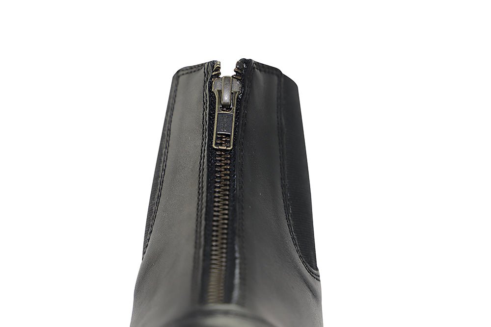 Zip - Up Leather Paddock Boots - Paranoid Ranch