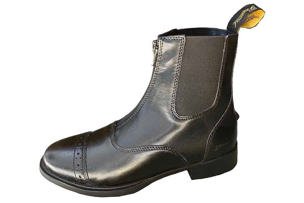 Zip - Up Synthetic Leather Paddock Boots - Paranoid Ranch