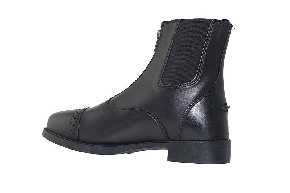 Zip - Up Synthetic Leather Paddock Boots - Paranoid Ranch