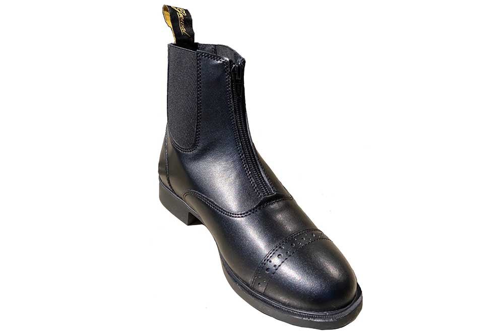 Zip - Up Synthetic Leather Paddock Boots - Paranoid Ranch