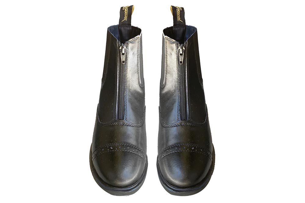 Zip - Up Synthetic Leather Paddock Boots - Paranoid Ranch
